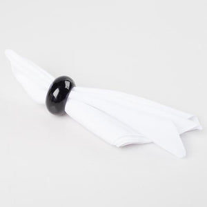 Richland Napkin Ring 2.3" Black Set of 12