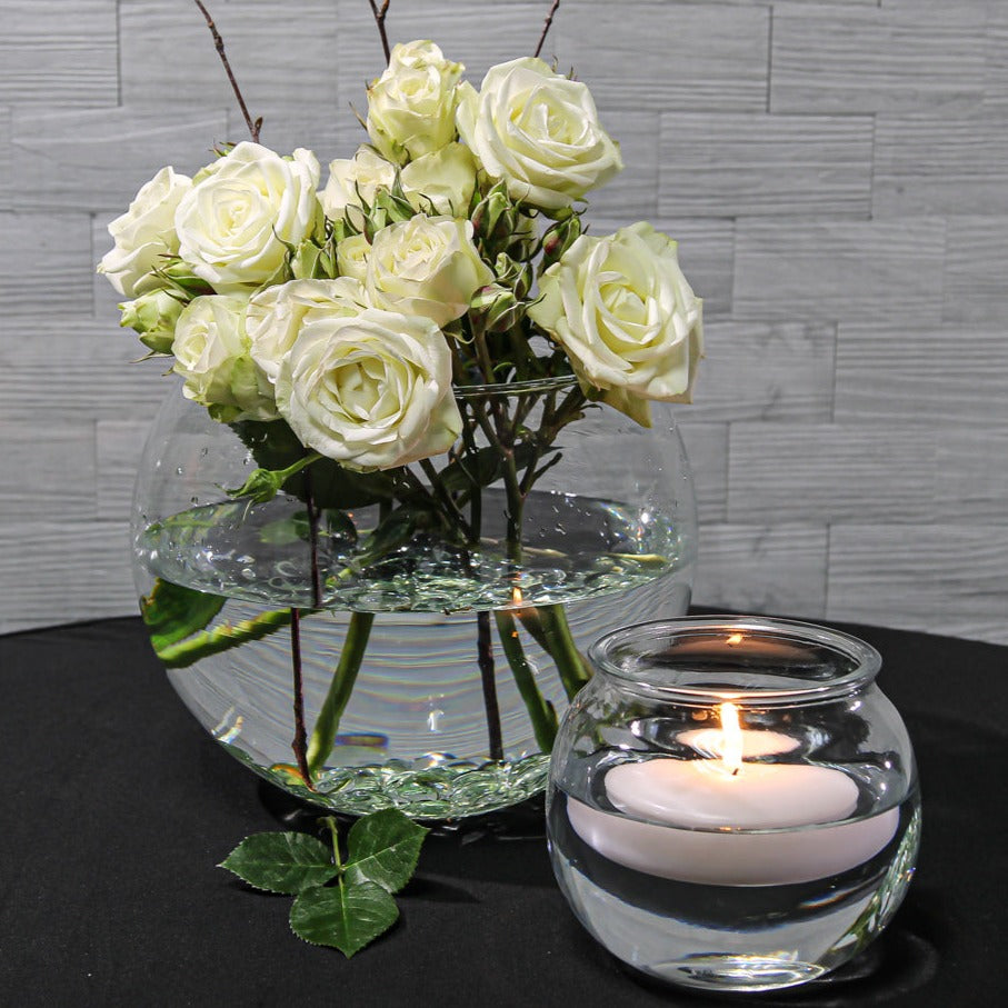 Richland Bubble Ball Vase with Rim 4" 