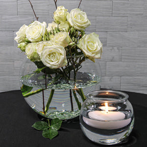 Richland Bubble Ball Vase with Rim 4" 