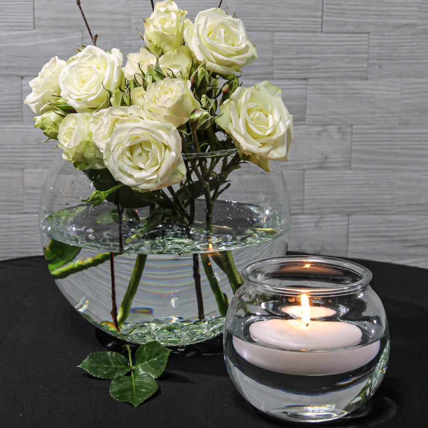 Richland Bubble Ball Vase with Rim 4" 
