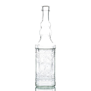 richland vintage square glass bottle clear