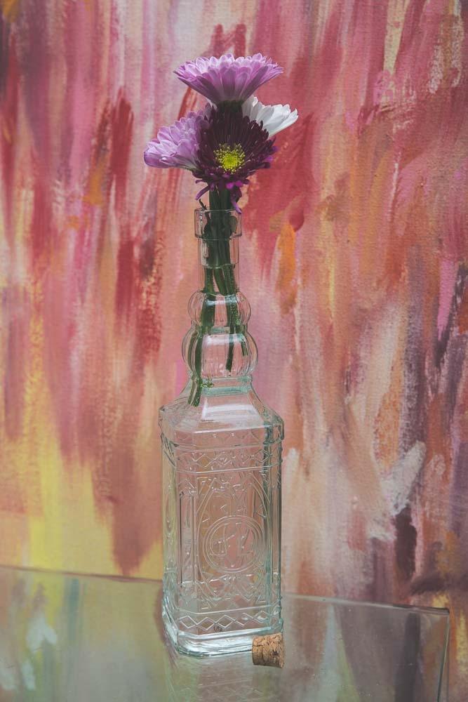 Richland Vintage Square Glass Bottle Clear