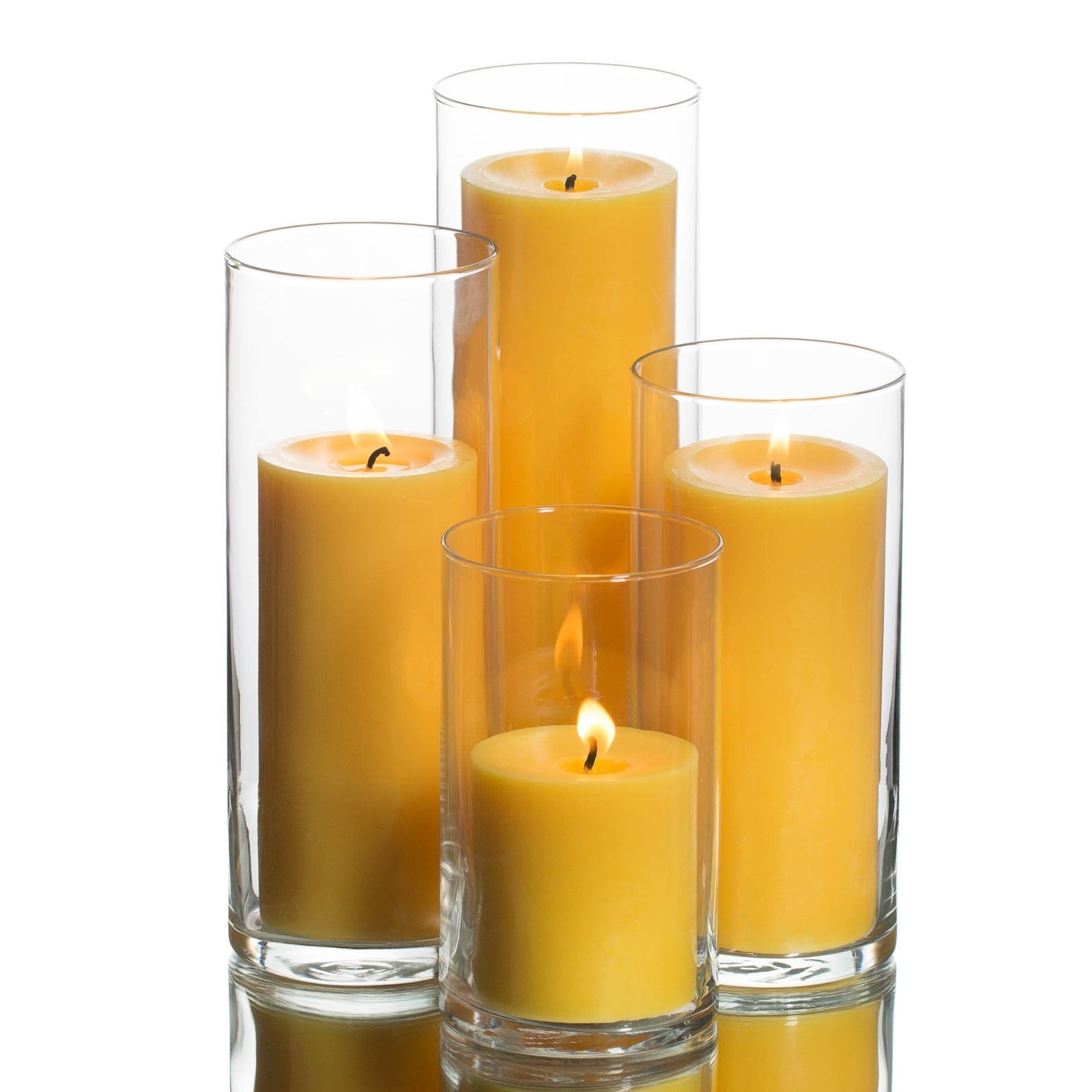 Richland Pillar Candles & Eastland Cylinder Holders Set of 4
