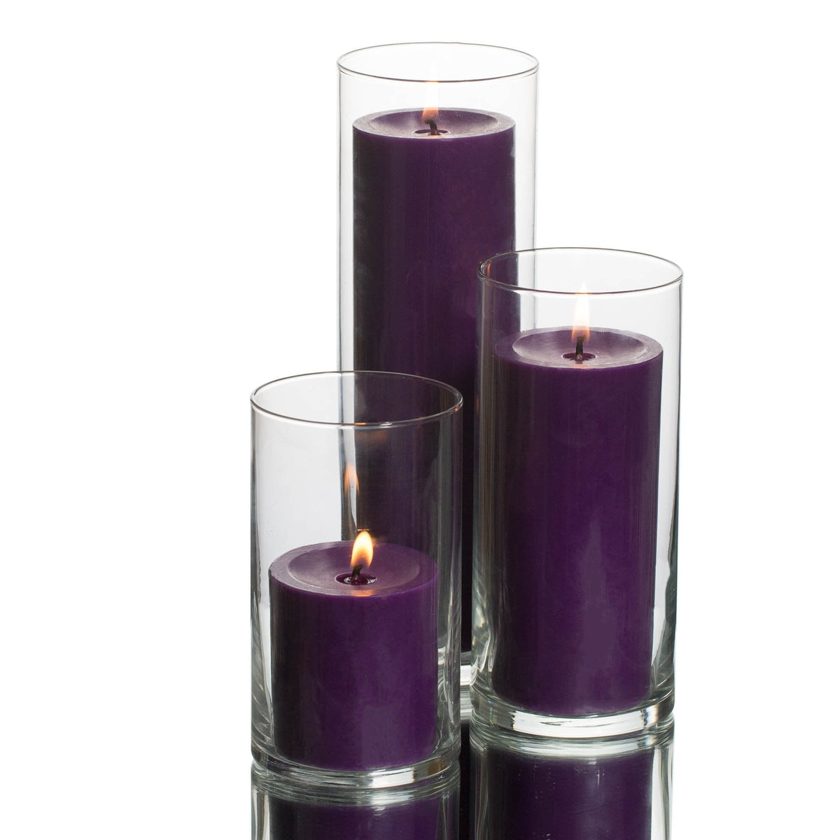 pillar candles cylinder holders set 36