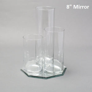 Eastland Octagon Mirror and Cylinder Vase Centerpiece Set of 4
