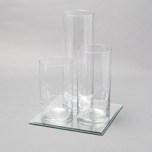 Eastland Square Mirror and Cylinder Vase Centerpiece Set of 4