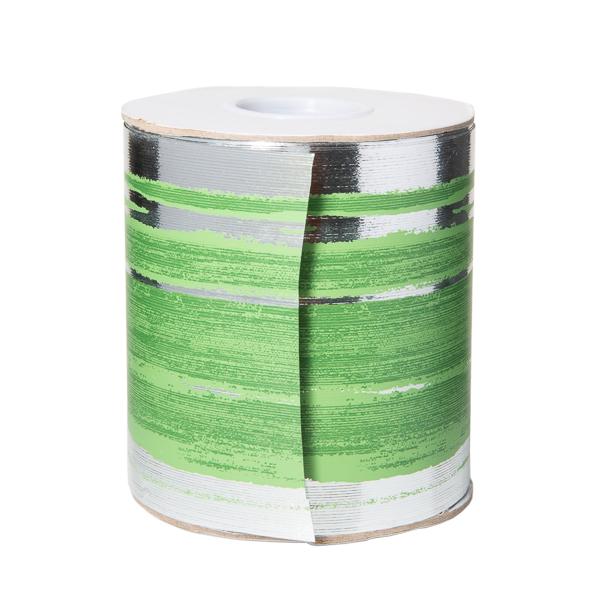 Variegated Aspidistra Leaf 4" Ribbon Green & Silver 50 yards