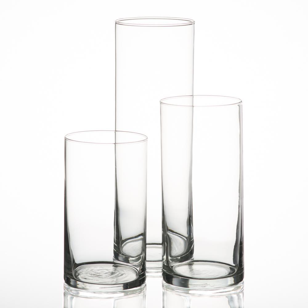 Eastland Cylinder Pillar Candle Holders 6" , 7.5" & 10.5" Set of 3