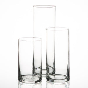 Eastland Cylinder Pillar Candle Holders 6" , 7.5" & 10.5" Set of 3