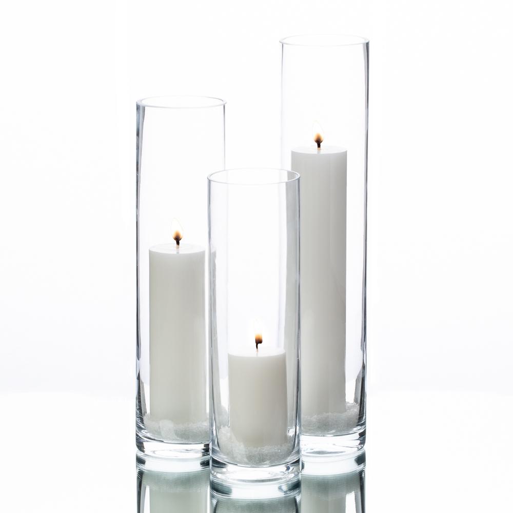 richland pillar candles sloan cylinder vases set of 3