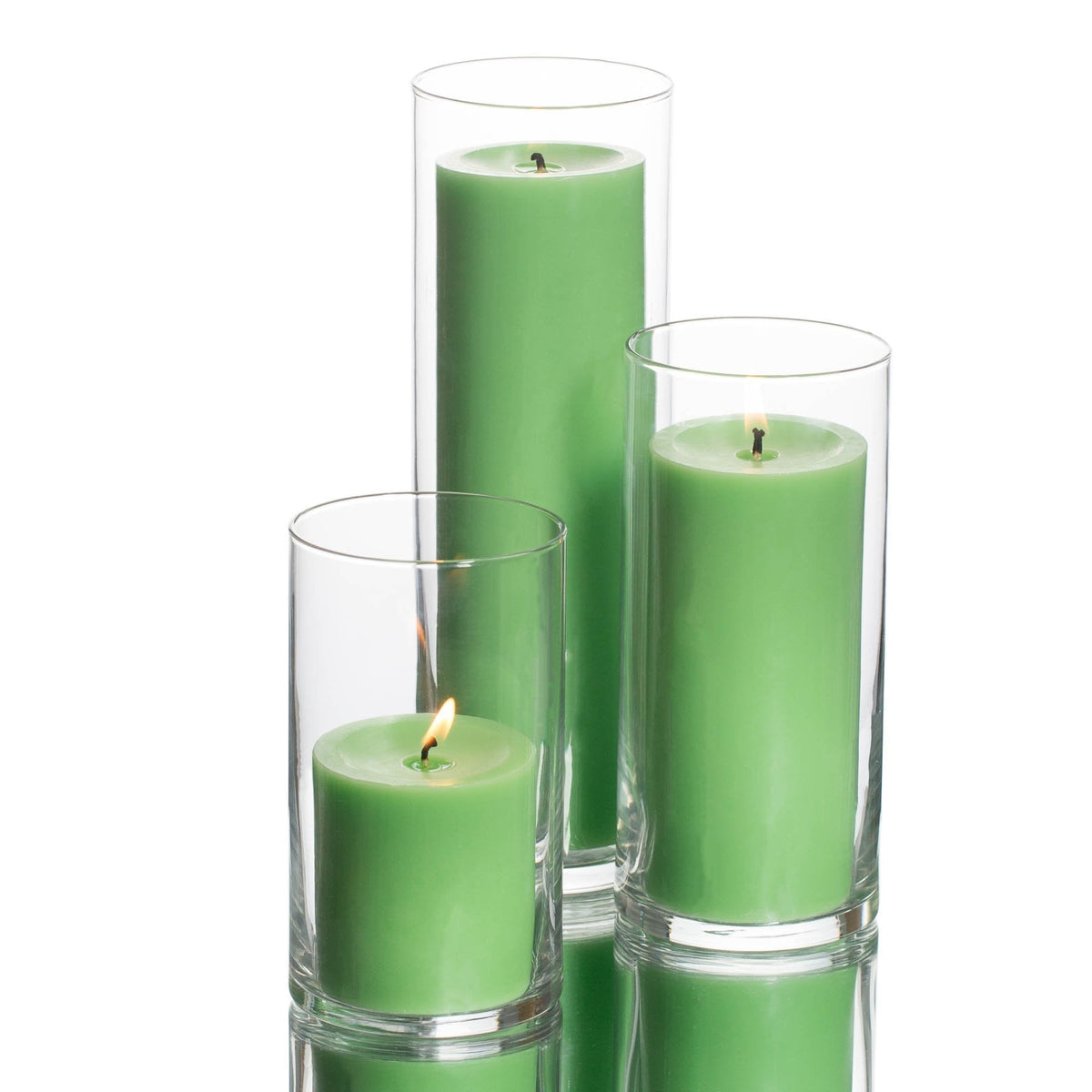 pillar candles cylinder holders set 03