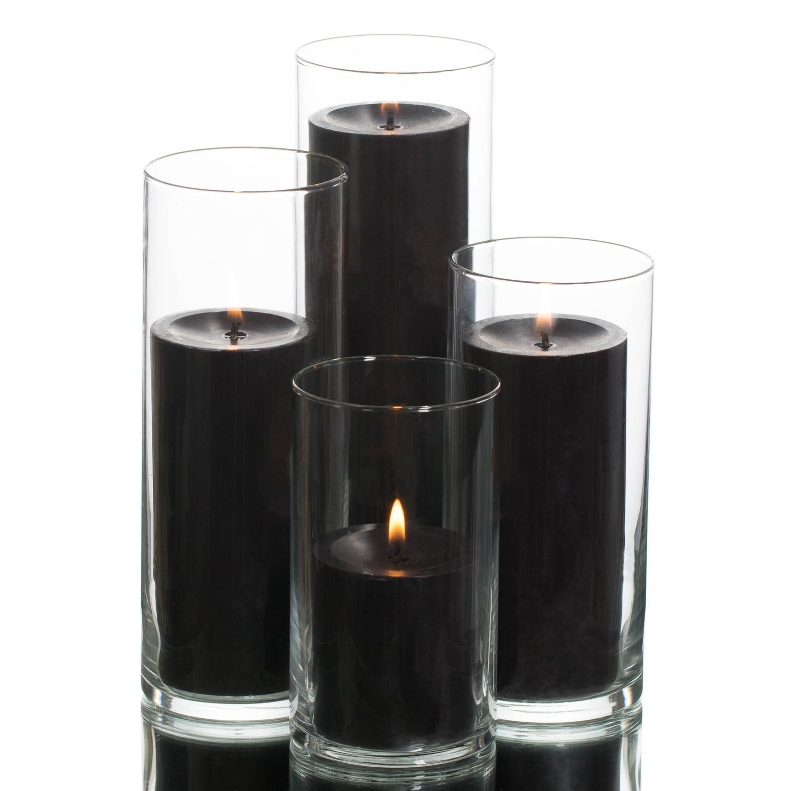 richland pillar candles eastland cylinder holders set of 48