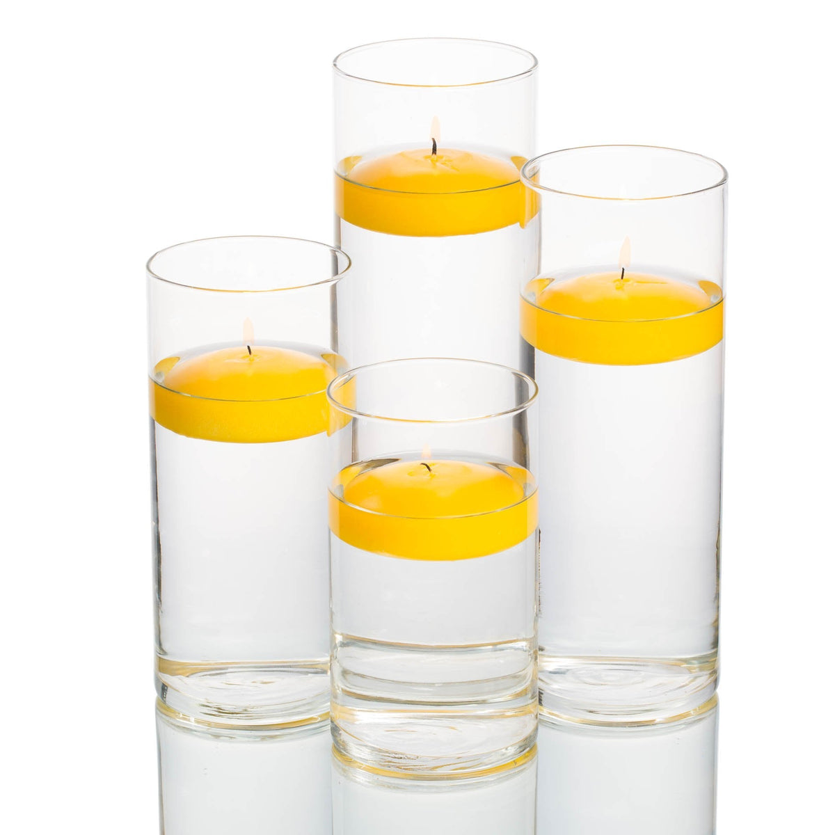 richland floating candles eastland cylinder holders set of 4