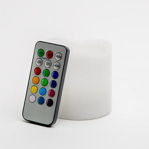 richland led remote control wavy top pillar candle white 3x3 set of 3