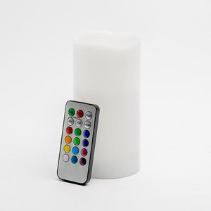 richland led remote control wavy top pillar candle white 3x6 set of 24