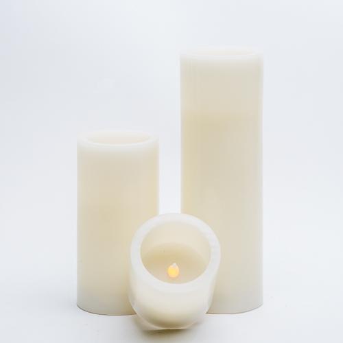 richland flameless led pillar candles 3 x9 ivory set of 6