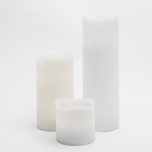 richland led wavy top pillar candles 3 x3 3 x6 3 x9 white set of 18