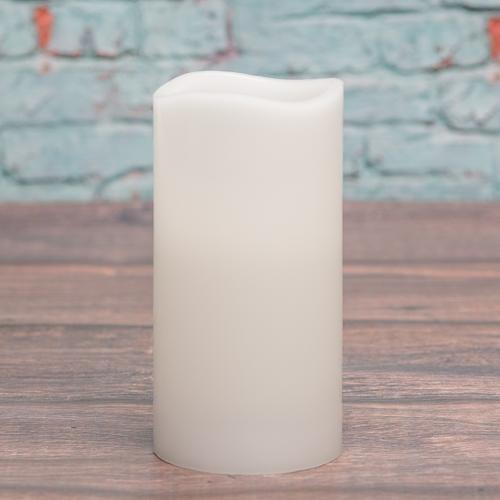 Richland Flameless LED Wavy Top Pillar Candle White 3"x6" Set of 6