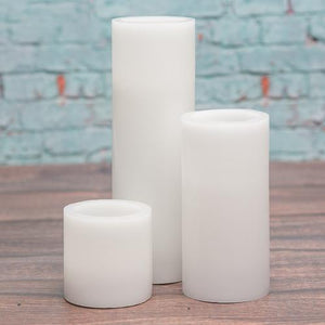 Richland Flameless LED Pillar Candles 3"x9" White Set of 6
