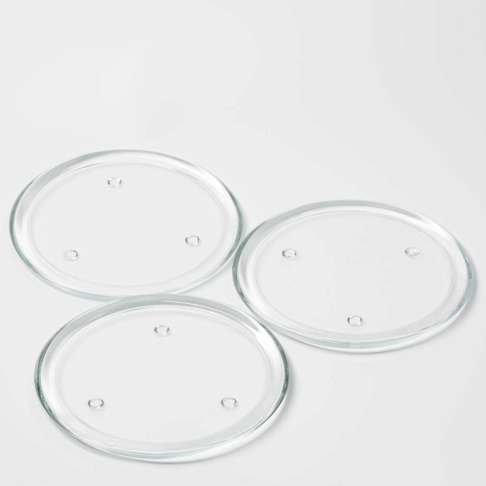 richland round glass pillar plate 8 set of 16