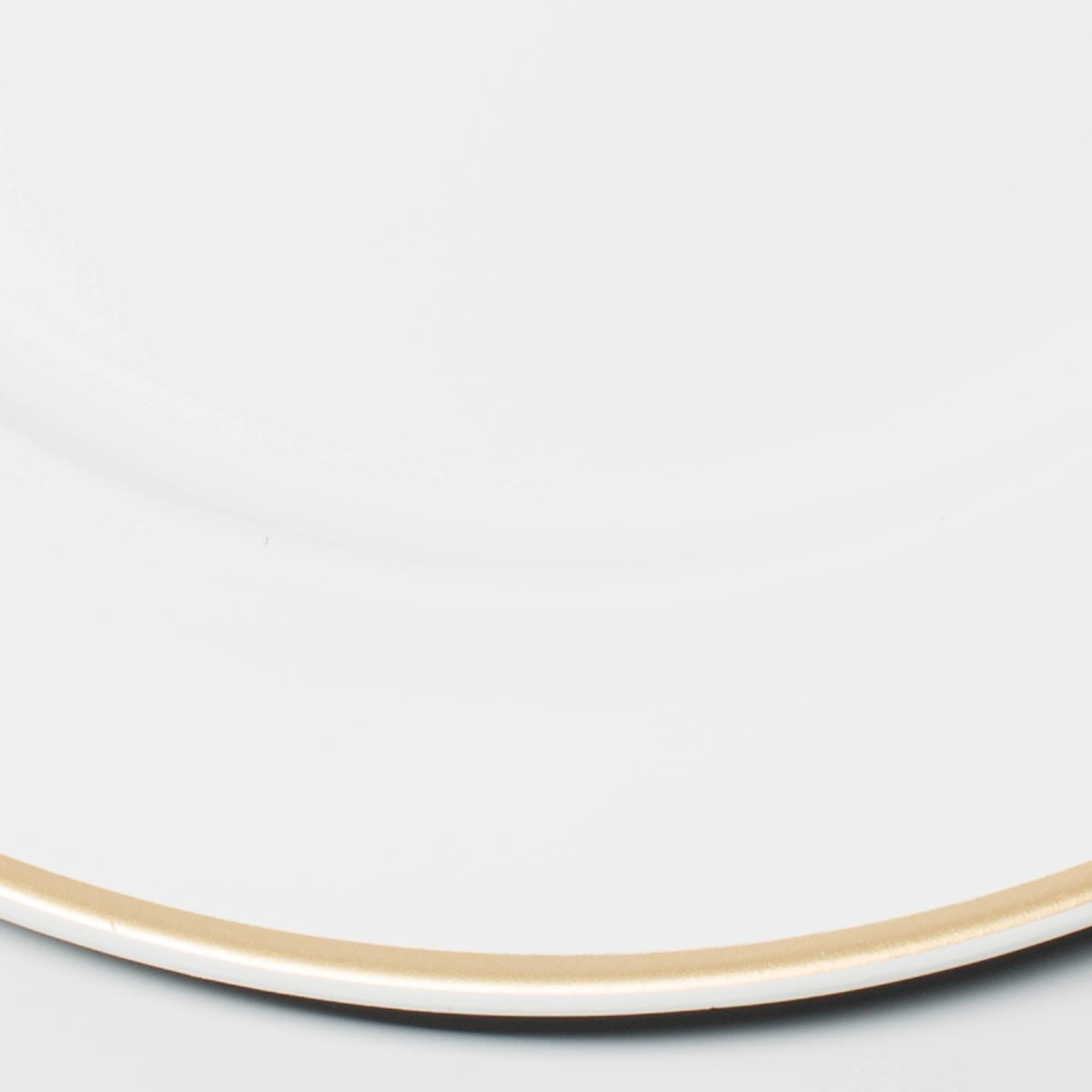 richland 13 white with gold rim charger plate set of 12
