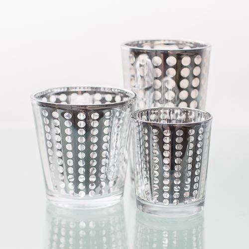 richland silver dotted glass holder medium set of 48