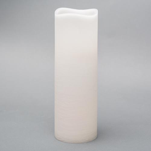 Richland 4" x 12" Large LED Pillar Candle with Wavy Top - Set of 6