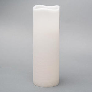 Richland 4" x 12" Large LED Pillar Candle with Wavy Top - Set of 6