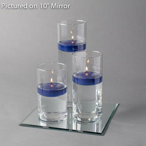 square mirror centerpiece candles set 3