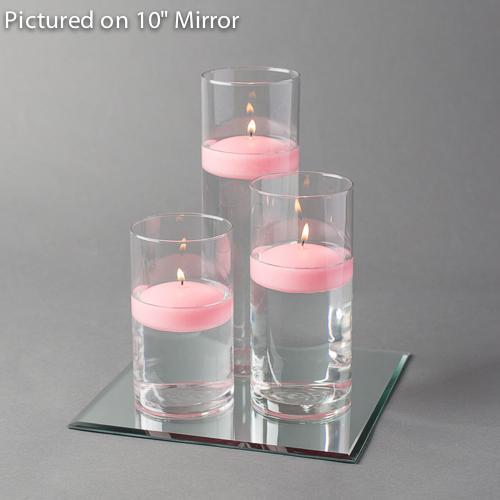 square mirror centerpiece candles set 3