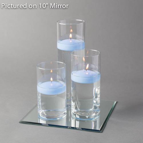 square mirror centerpiece candles set 3