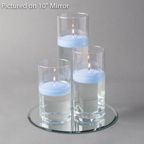round mirror centerpiece candles set 3