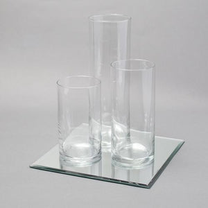 Eastland Square Mirror and Cylinder Vase Centerpiece Set of 4