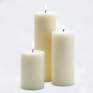 richland 4 x 9 light ivory pillar candle