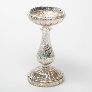 richland ribbed unique mercury glass pillar candle holder set of 3