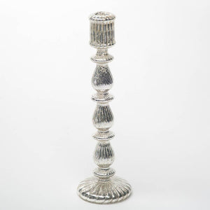 richland ribbed unique mercury glass taper candle holder set of 3