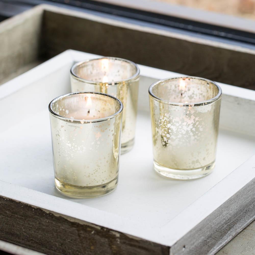 Richland Metallic Gold Mercury Votive Holders Set of 72