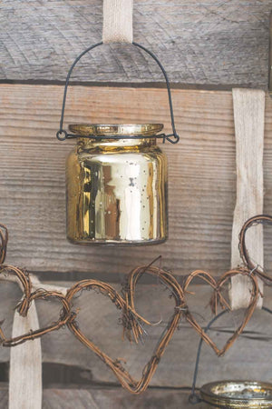 Richland Hanging Holder Mercury Metallic Gold Set of 12
