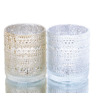 richland mercury candle holder pearly metallic gold large set of 6