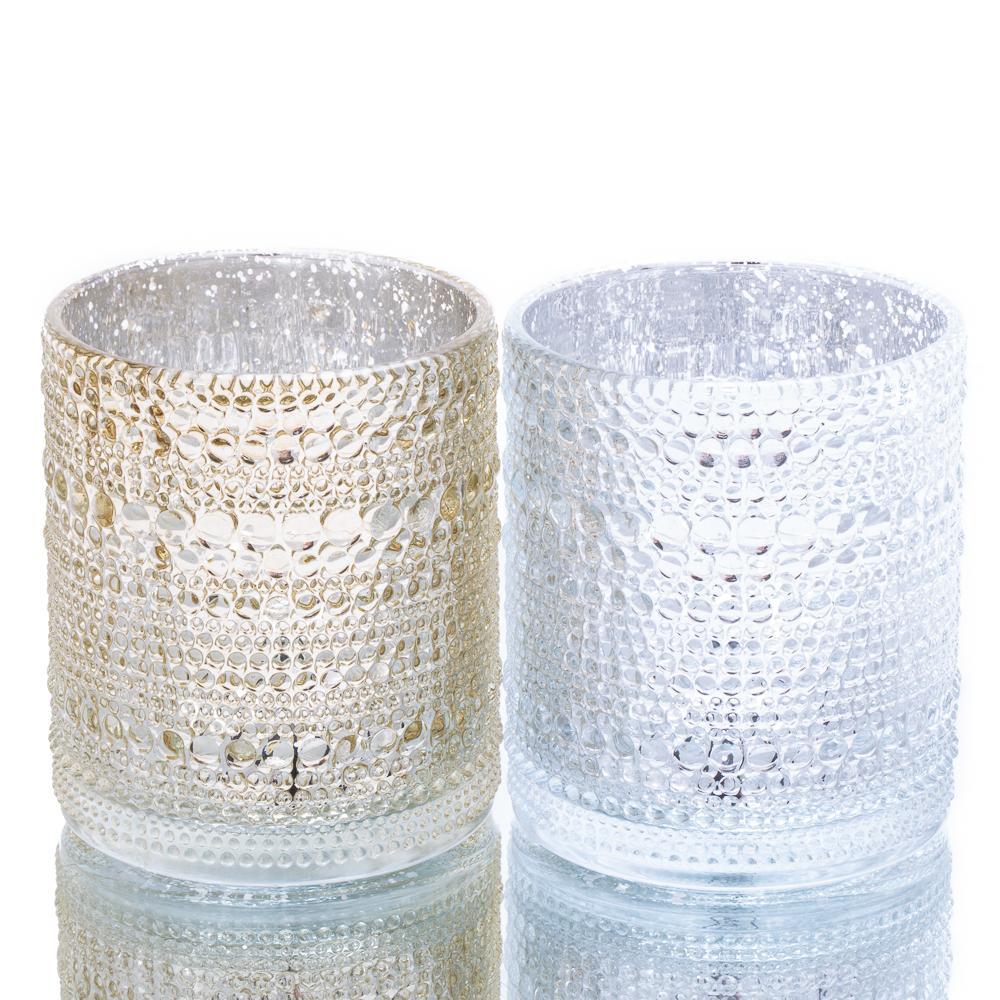richland mercury candle holder pearly metallic gold large set of 24