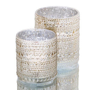 richland mercury candle holder pearly metallic gold large set of 24