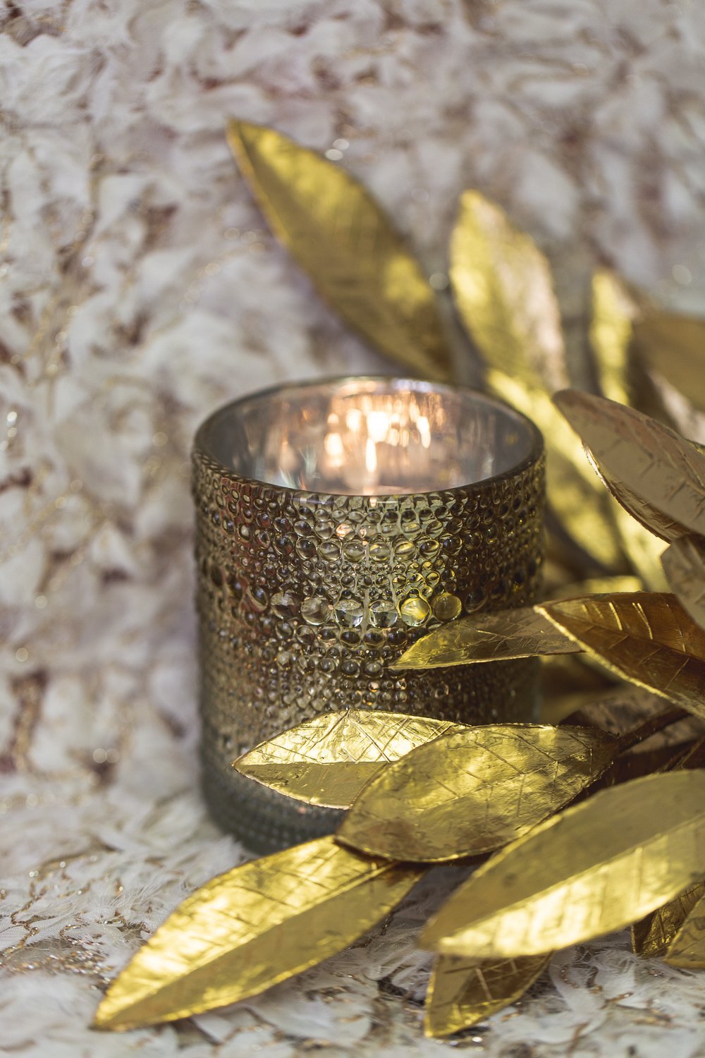 richland mercury candle holder pearly metallic gold large set of 24
