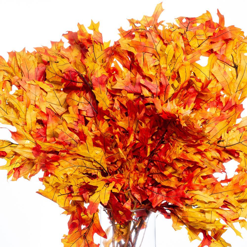 Preserved Orange Oak Branches