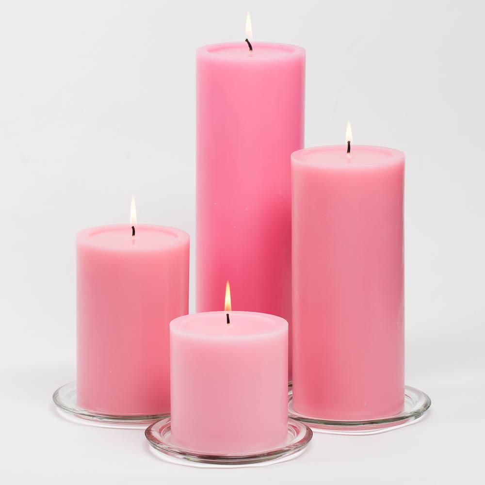 richland 4 x 9 pink pillar candle
