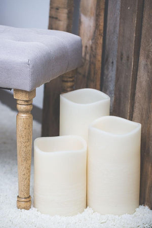 Richland LED Big Pillar Candles Ivory 6” x 12”