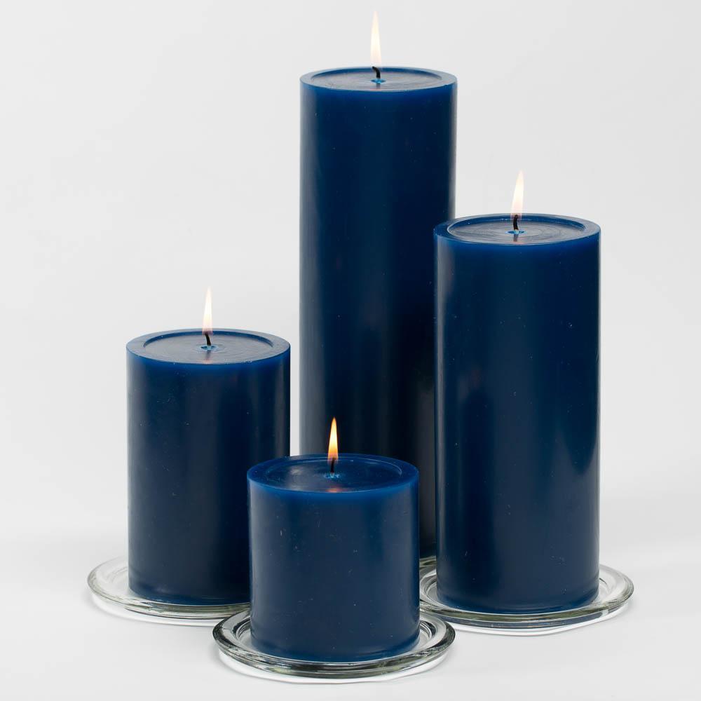 Richland 4" x 4" Navy Blue Pillar Candle