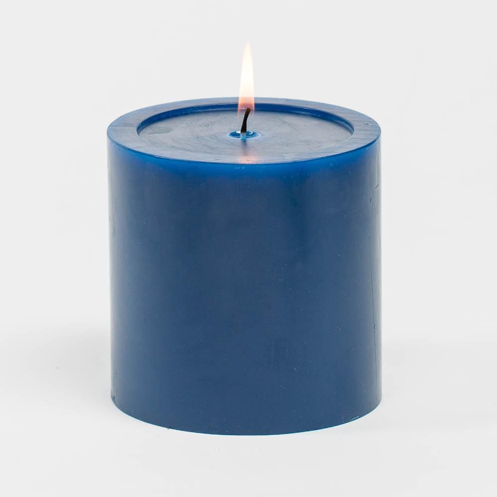 Richland 4" x 4" Navy Blue Pillar Candle