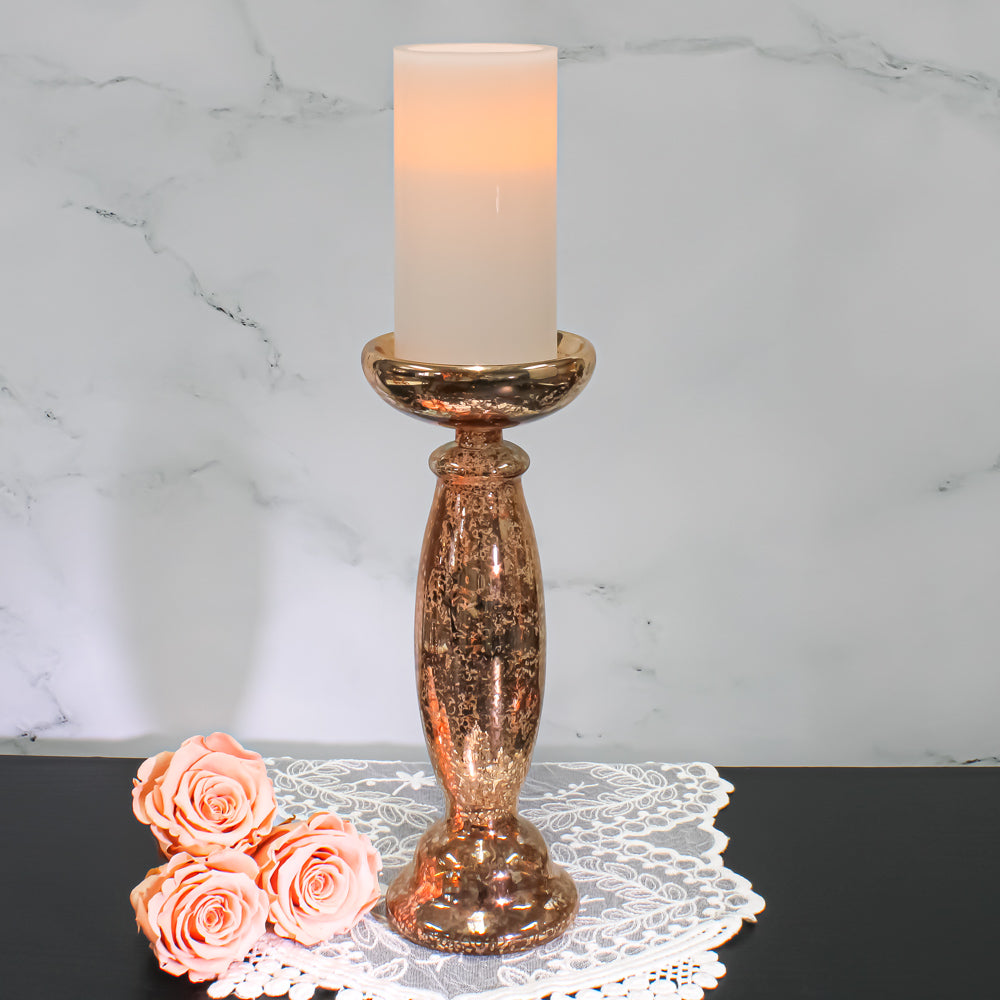richland 11 25 unique rose gold mercury glass pillar candle holder