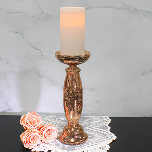 richland 11 25 unique rose gold mercury glass pillar candle holder