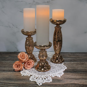 Richland Flameless LED Pillar Candles 3"x3", 3"x6" & 3"x9" White Set of 3